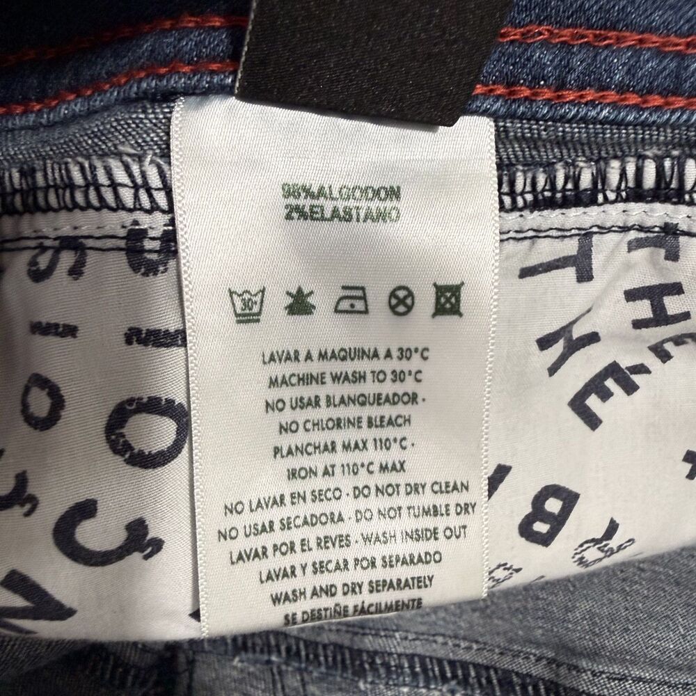 VTG Marithe Francois Girbaud Men's 34 Tall Blue Denim Derick Slim Jeans 90s Y2K - Picture 8 of 9